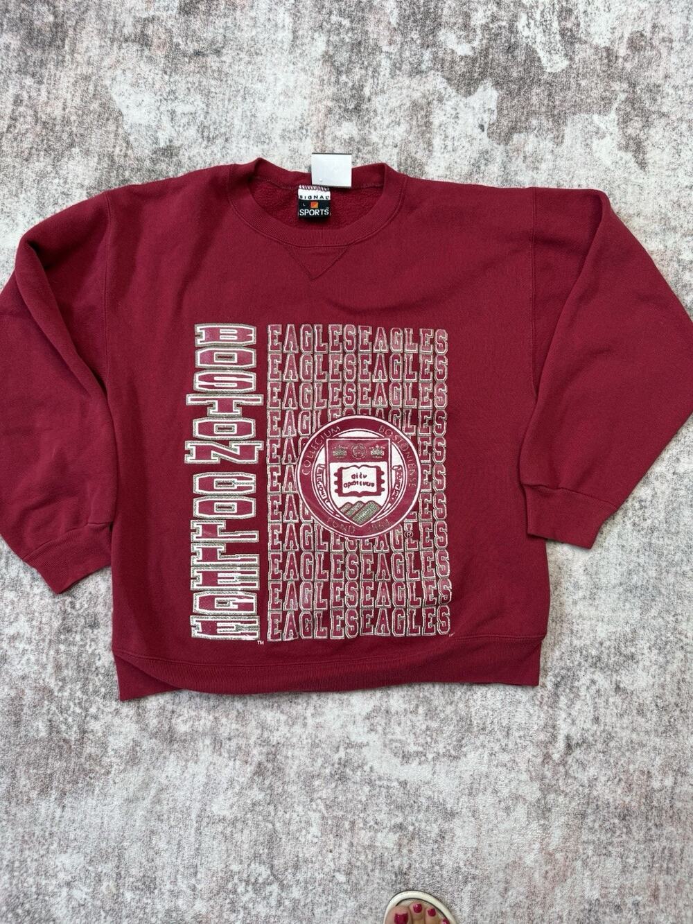 Vintage Boston College Sweatshirt Crewneck Mens L 90s USA